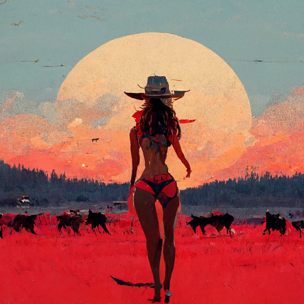 conduit_bikini_cowboy_girl_wolves_in_background_red_sky_d9c76222-a007-48fb-89f8-2927eb54179c