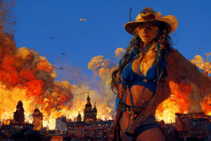 conduit_zeppeline_above_in_blue_sky_bikini_cowgirl_surrounded_b_cfb8140d-ed08-40a8-8323-706159cb24a1
