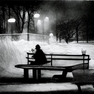 conduit_black_and_white_photo_of_some_creep_on_a_bench_eating_i_4d860af6-6c14-4629-95bb-a6d4c3f17ab1