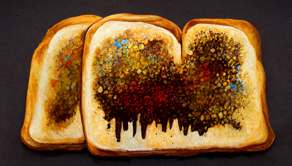 conduit_graffiti_painting_of_toast_dichromatism_color_c9dca141-1893-4303-baee-382b69162e4c