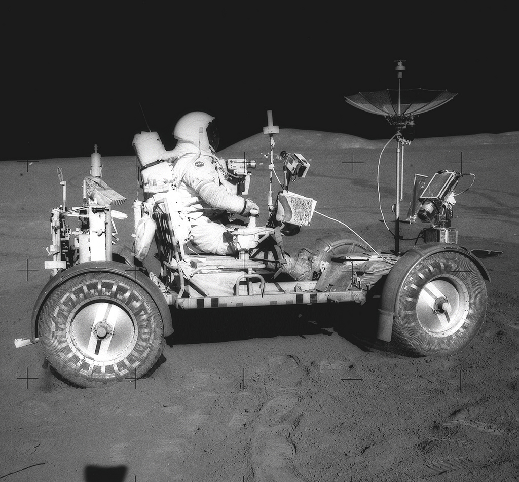 Lunar Roving Vehicle, Apollo 15 Mission (NASA, Marshall, Archive, 8/01/71) by NASA's Marshall Space Flight Center moon landing photo